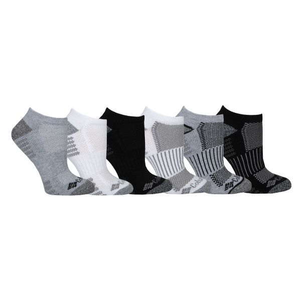 Columbia Women's Fashion No-show Sock's Multi Colour 6 Pack One Size