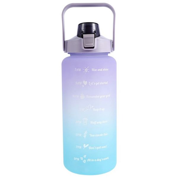 Extra Large Water Bottle with Motivational Time Makers - 2L