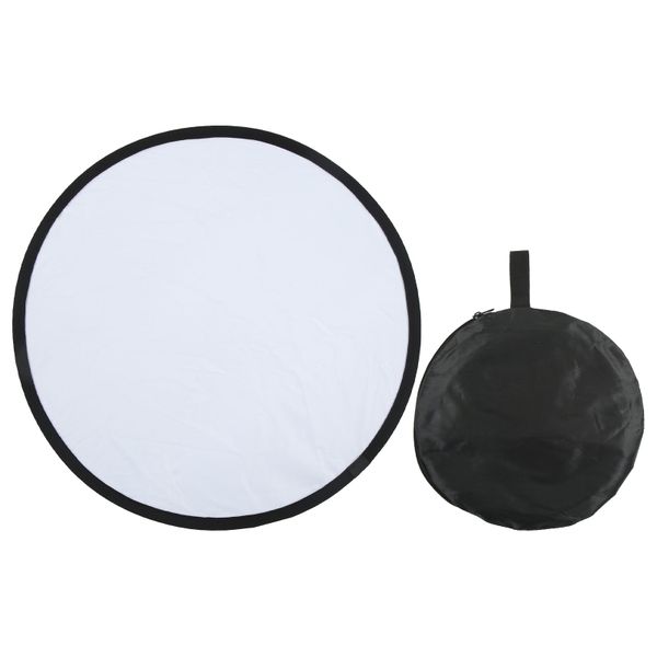 60cm Silver/White 2-in-1 Round Photo Light Reflector