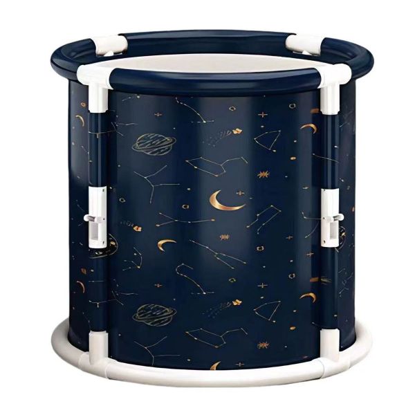 Portable Bathtub Circular Foldable Bathtub No-inflation bathtub for Adults