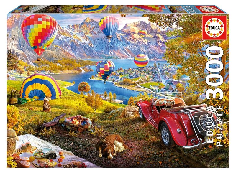 Educa Hot Air Balloon Valley Puzzle - 1x3000 Piece