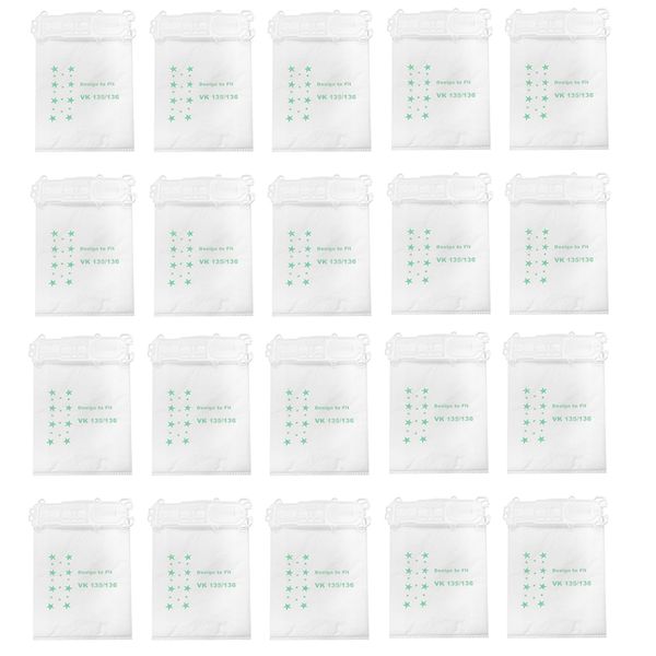 Vacuum Cleaning Accessories Compatible with Vorwerk Vk135 Vk136 20 Dust Bag