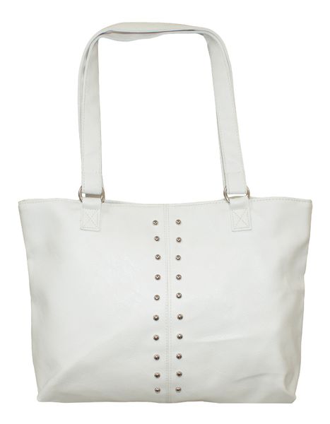 Fino NY-7694 Elegant Faux Leather Bag with Silver Stud Detailing