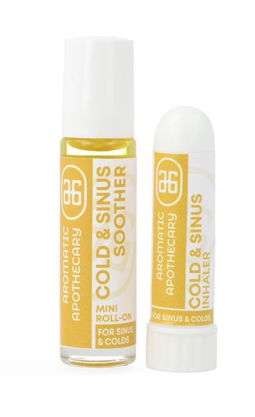 Aromatic Apothecary Cold &amp; Sinus Mini Roll-On 10ml And Inhaler Combo