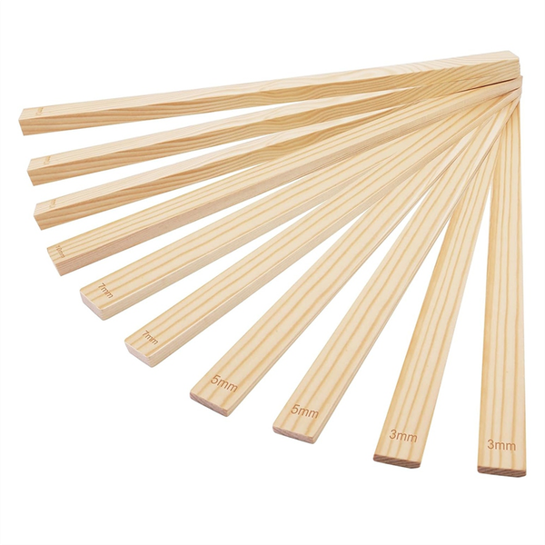 Pottery Rolling Pin Set - 10 Pieces In 5 Sizes