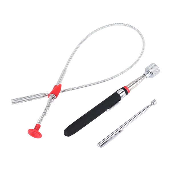 3 Pack Pick-Up Tool Set Magnetic Retrieving Telescoping Curve Grabber