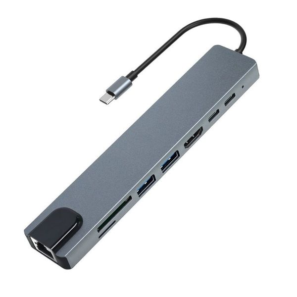 8-in-1 USB-C Multiport Adapter Hub with Ethernet &amp; 4K HDMI