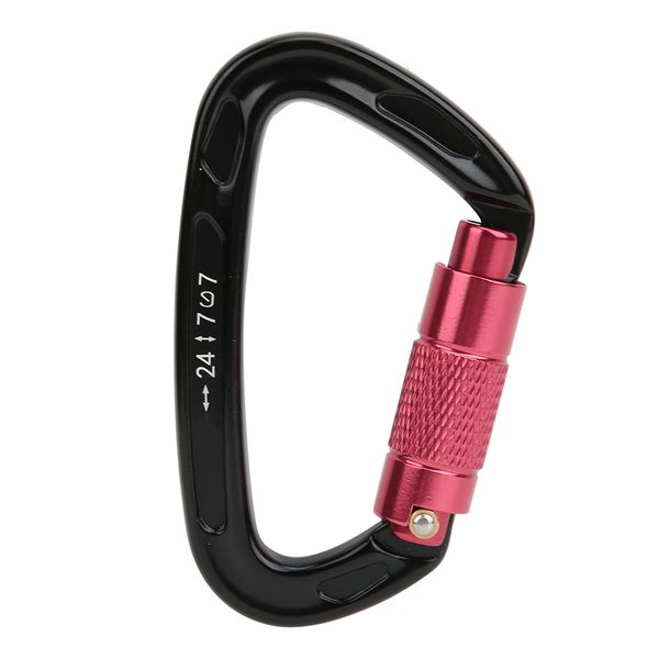 Black 7075 Aviation Aluminum Master Lock Carabiner