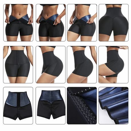 Biker Sauna Tummy Sweat High Waist Shorts