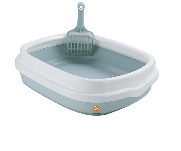 Large Semi-Enclosed Cat Litter Box with Litter Scoop (48 x 40cm)