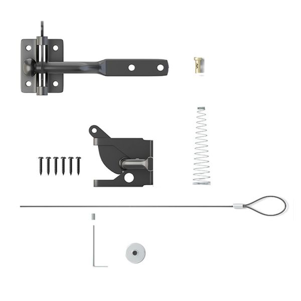 Safety First Heavy Duty Lever Gate Latch For Outdoor Garden Long black