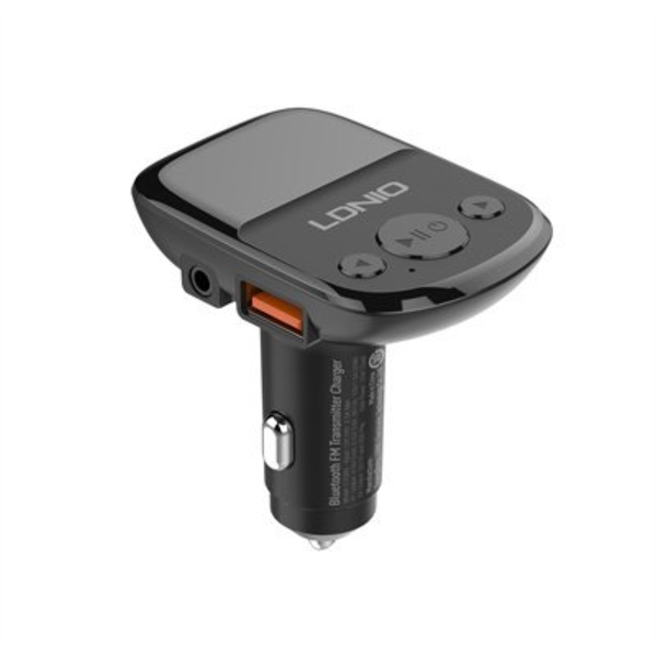 LDNIO BLUETOOTH FM TRANSMITTER Dual USB charger With Cable Qualcomm 3.0