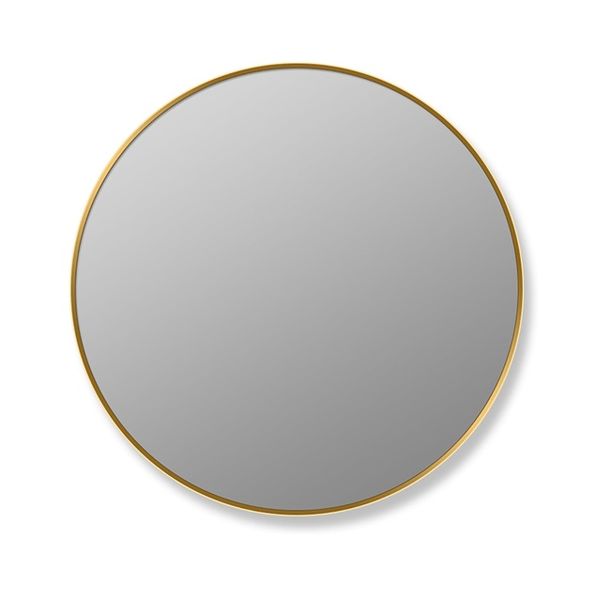 Round Bathroom Mirror Gold Framed, Bathroom Makeup Wall Mirror