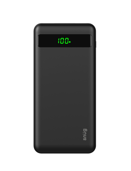 Snug 10000mAh LED Digital2 PD Powerbank-Black