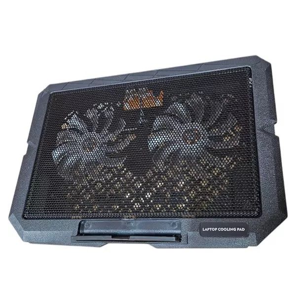 Dual-Fan Laptop Cooler with Blue LEDs &amp; Dual USB Ports for Laptops 17