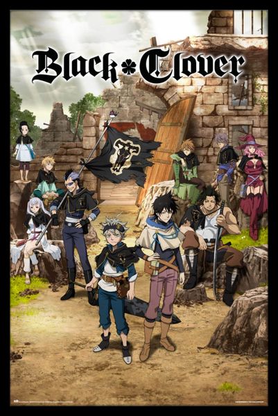 Black Clover - Squad Poster with Black Frame