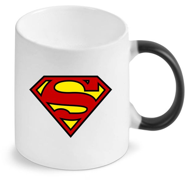 Superman Logo Birthday Christmas Magic Colour Changing Gift Mug