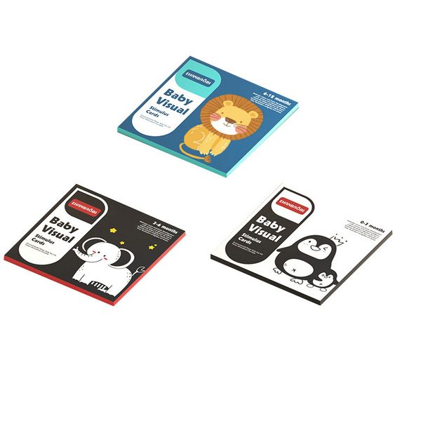 High Contrast Baby Flashcards, 96 Pcs 192 Pages Black White Colorful