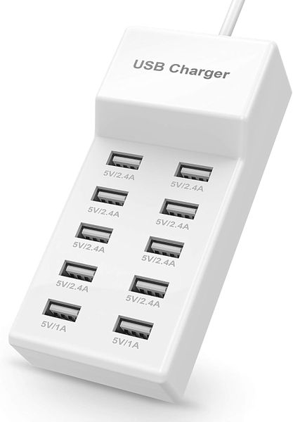 USB Charger Station Block with Rapid Charging Auto Detect Technology