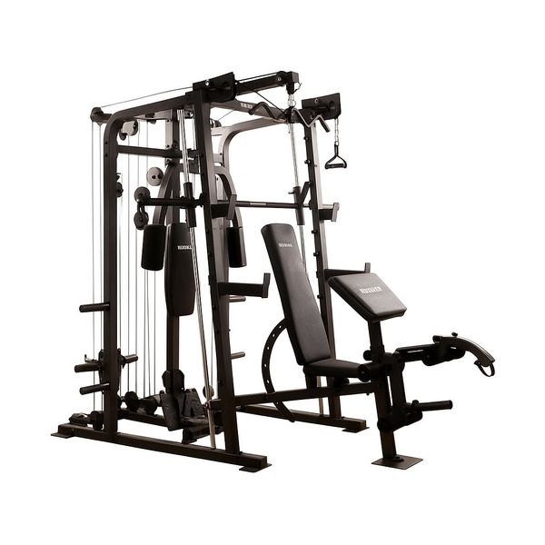 Multi-Functional Full Body Home Gym Workout Fitness Station with Bench