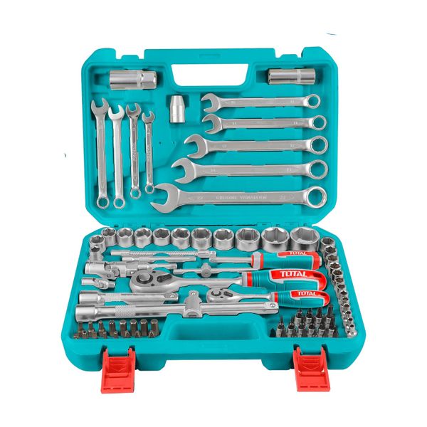 Total Tools 82-Piece 1/4" &amp; 1/2" Socket Set
