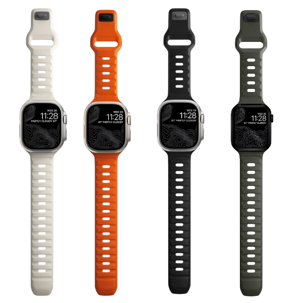 Sport Silicone Bands (Compatible with Apple Watch 42/44/45/46/49mm)- 4 pack