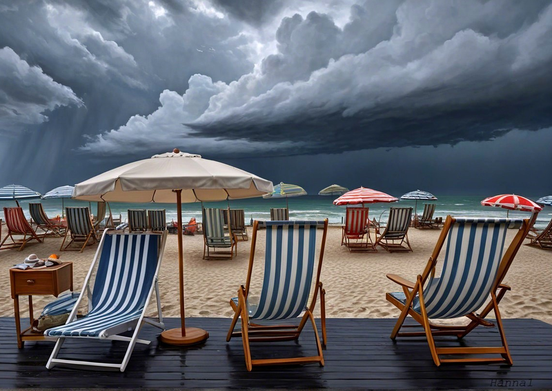 Canvas Home Decor Wall Art- Stormy Beach