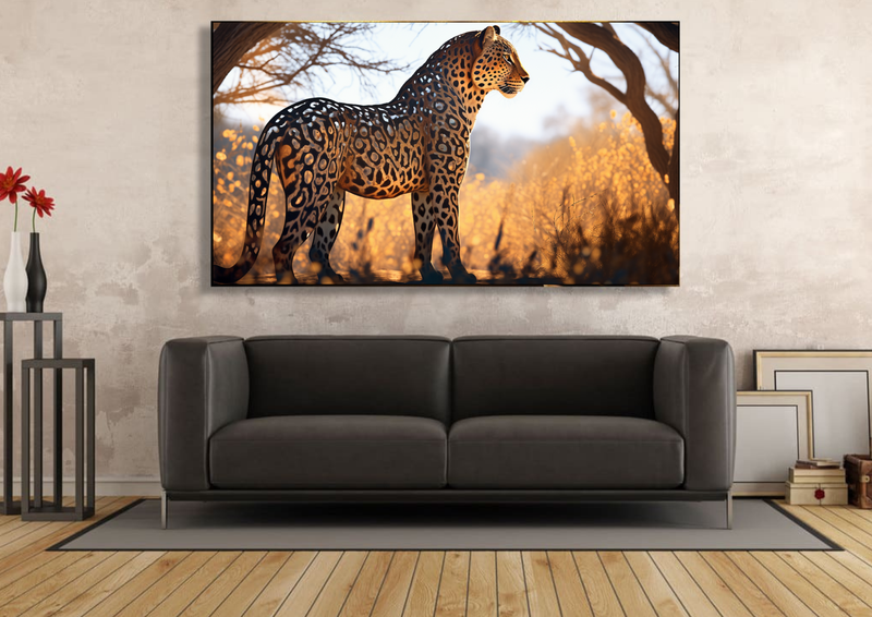 Canvas Wall Art - Cheetahs Shaowplay Abstract - IM0271