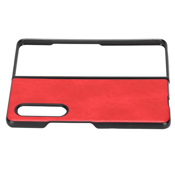 Leather Phone Compatible with Samsung Galaxy Z Fold 3 Red