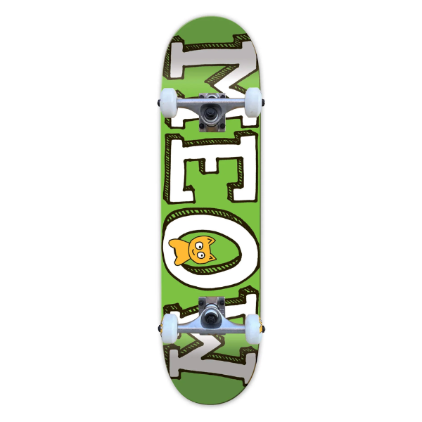 Meow - Logo 7.75 Inch Complete Skateboard | Green
