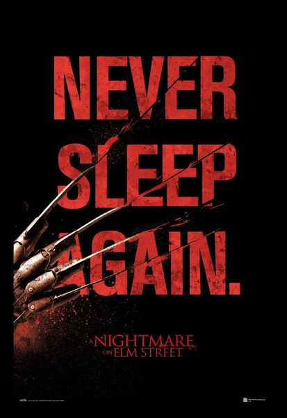 Nightmare on Elm Street - Never Sleep Again Poster with Black Frame