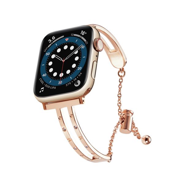 Compatible with Apple Watch Series 6/7/8 Stainless Diamond Watchband 42mm