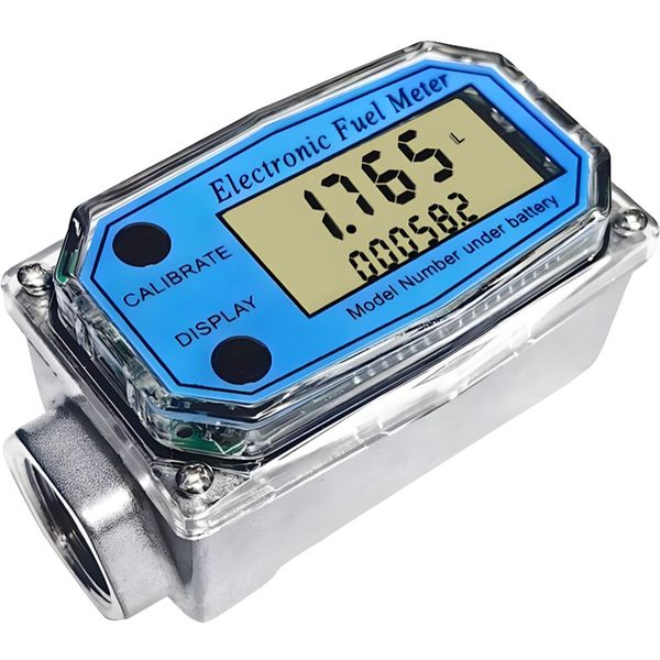 Water Flow Meter LCD Digital Turbine Flow Meter for Diesel Petrol Kerosene