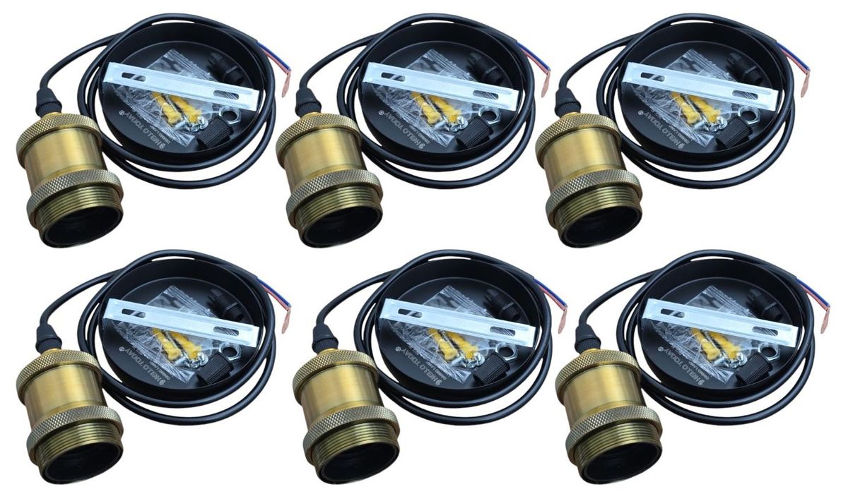 Hello Today - Antique Brass Pendant Light - 6 Pack