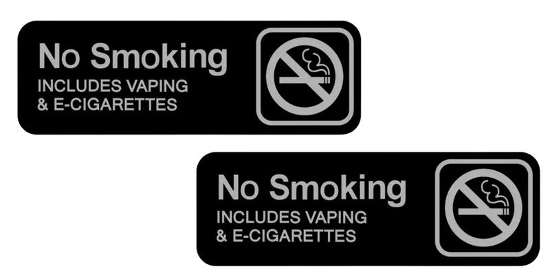 NO SMOKING Plastic signs (L) - Double Pack
