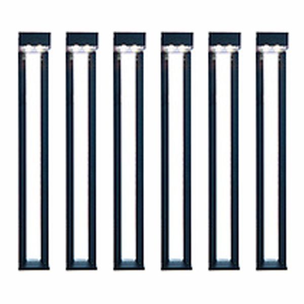 Solar Bollard Garden and Pathway Light 100 Lumen (6 pack)