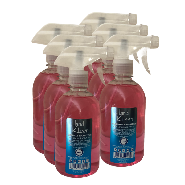 Handi Kleen Surface Sanitizer 70% Alcohol - 500ml - 6 Pack
