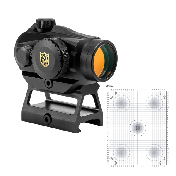 NIKKO STIRLING FLASH 1X25 RED DOT SIGHT 3MOA 5/8 + 3 x Tactica Targets