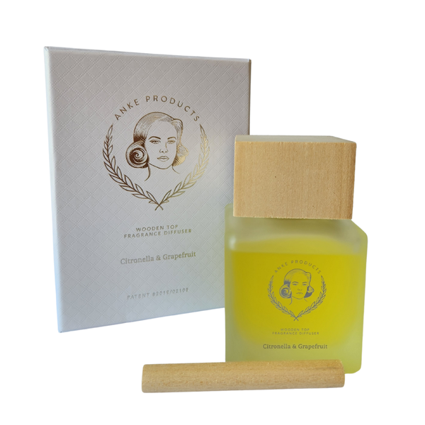 Anke Products - Citronella &amp; Grapefruit Wooden Top Diffuser Gift Box