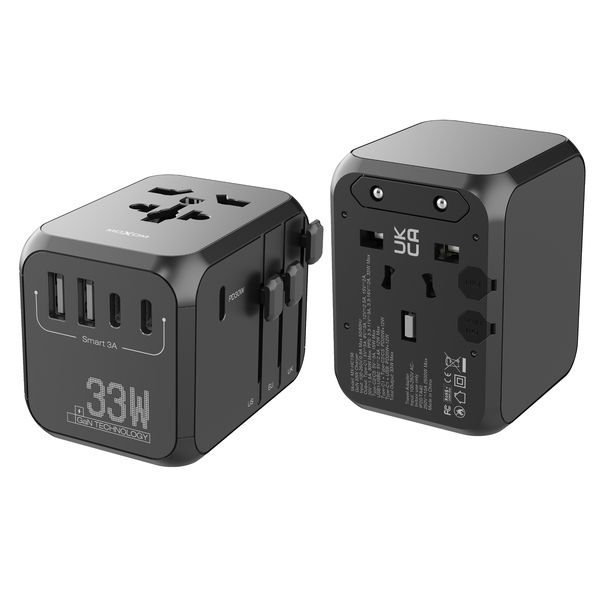 Universal Travel Adapter with 2usb-a &amp; 3 Type-C Port