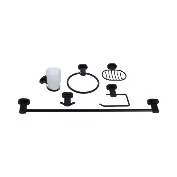 Bathroom Set 6-Piece Black