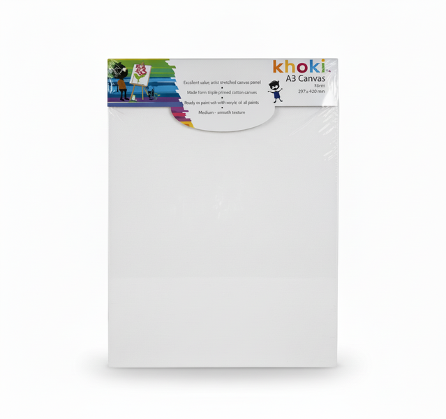 Khoki A3 Cotton Canvas Panel for Oil and Acrylic Painting