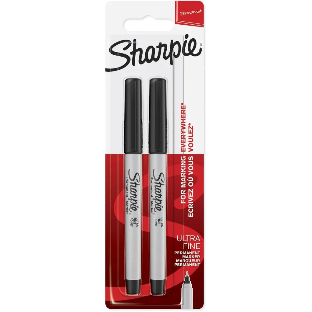 Sharpie Ultra Fine Permanent Markers Black - Pack 2 (NS1985878) | Shop ...