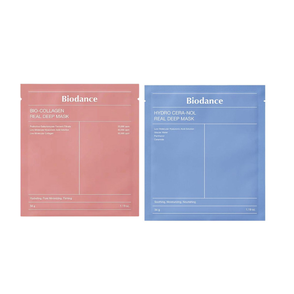 Biodance Bio-Collagen - &amp; Hydro Cera-nol Real Deep Mask Combo (4each)