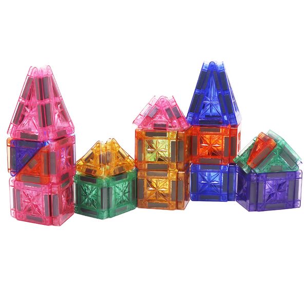 60-piece Mini Magnetic Tiles Construction Set Building Blocks w/ Travel Tin