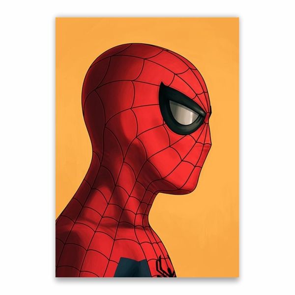 Spider-Man Yellow Background Poster - A1