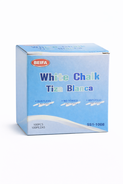 BEIFA White Chalk -Chalk (100 Pieces)-5 x Boxes With 100 Pcs of Chalks