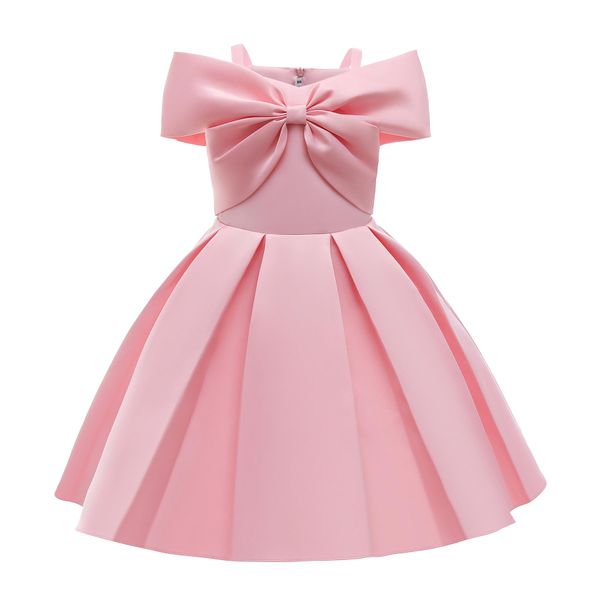 Elegant Off-shoulder Bow Princess Ballgown Dress for Girls