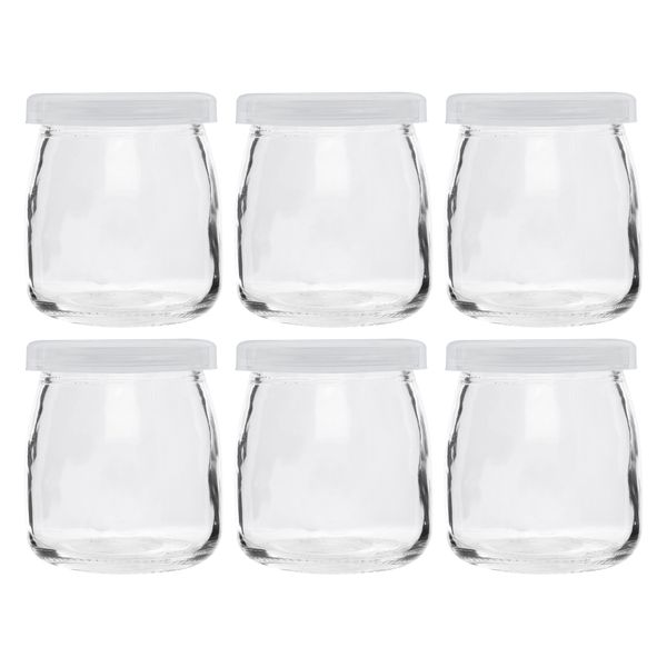 Regent Yoghurt Jar with Plastic Lid 6 Pack, 150ml (65mm Diax72mm)