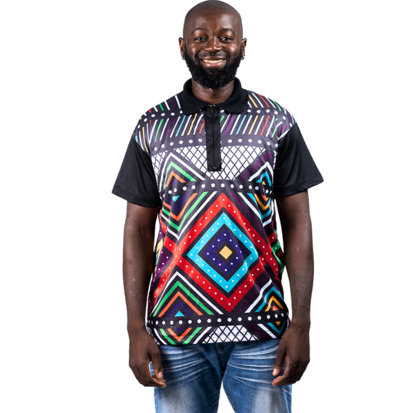 Zwide Ndebele African Golf Shirt